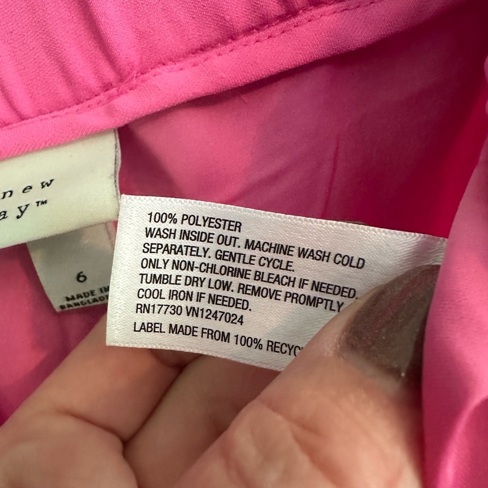 a new day wide leg pants neon pink size 6 - Picture 4 of 4